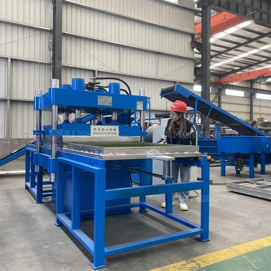 PLC Control Rubber Floor Brick Making Vulcanizing Machine