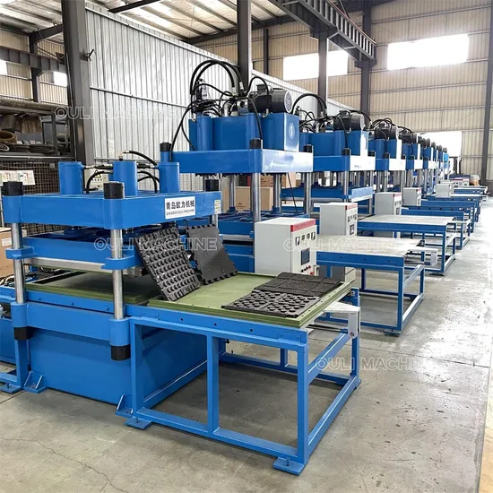 Automatic Rubber Crumb/Waste Tire Powder Compress and Vulcanize Molding Machine