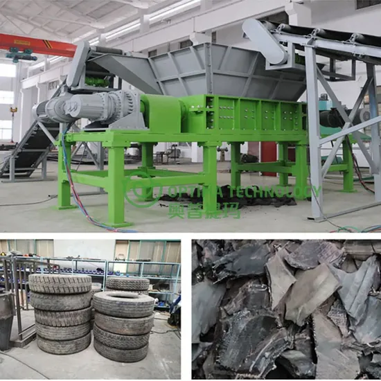 Full Automatic Car Tyre Recycling Equipment 1200mm Used Truck Tires Shredder Machine