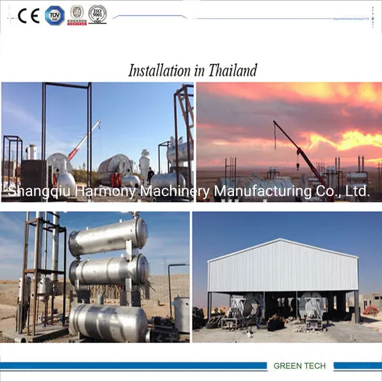 Thailand Popular Tyre Recycling Machinery Pyrolysis Plant 10tpd