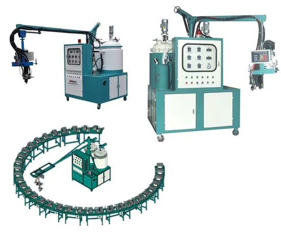 Banana Type Low Pressure PU Pouring Machine for Sole