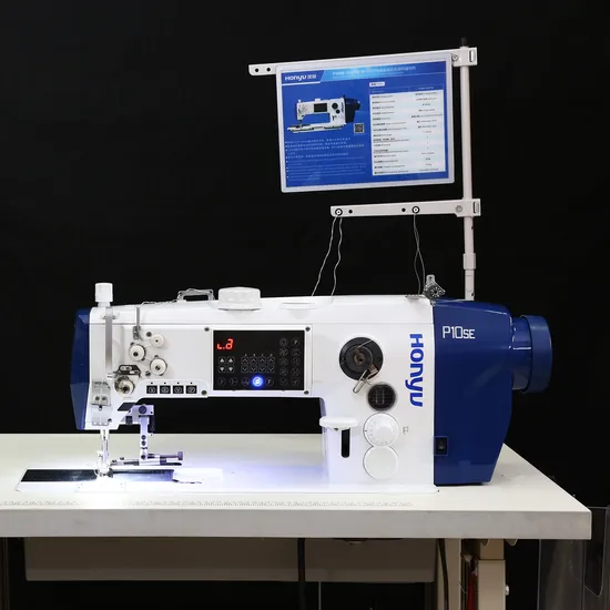 P10SE-130742 Single needle direct drive car interior and sofa leather triple feed heavy duty sewing-machine