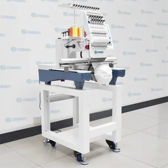 Automatic Digital 1 Head Tshirt Cap Hat Embroidery Machine Computerized