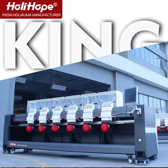 Holihope Multi Needles Six Head Embroidery Machine 1200 Spm 450*500mm Computer Embroidery Machine for Cap T-Shirt Flat in Cheap Price