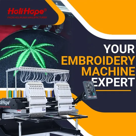 New 10 Years Warranty! Holiauma Holihope Factory Like Tajima Barudan Double Head Computer Embroidery Machines Hat T-Shirt Flat Embroidery Machine Price