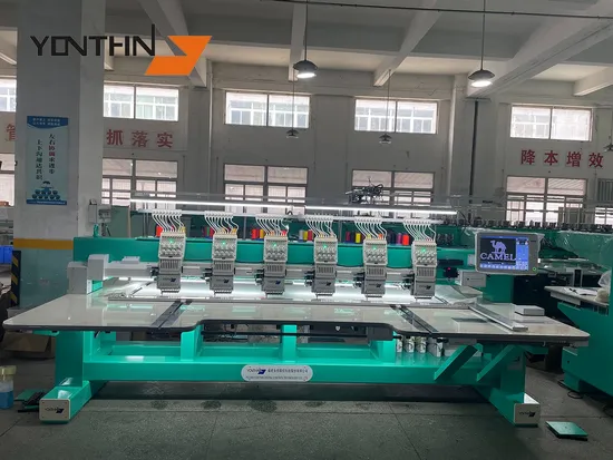Yonthin Good Quality Dahao Computer 9/12/15 Needles 6 Heads Flat Embroidery Machine Computerized with 1200 Spm High Speed