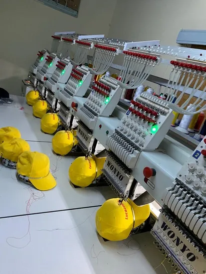 Wonyo 8 Head Computerized Embroidery Machine for Cap Flat T-Shirt