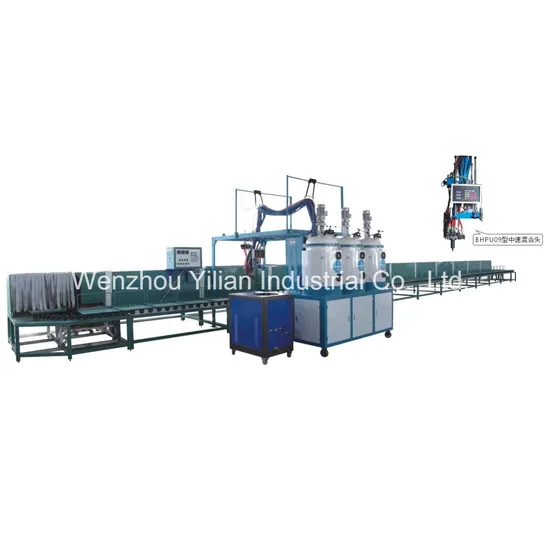 Convenyor Type PU Pouring Machine for Safety Shoes with 40/60/80 Station AC Control system