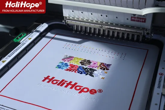 5 Years Warranty! Holiauma Factory Price High Speed Computerized Latest 15 Colors Computer Embroidery Machine 1 Head with Sequin