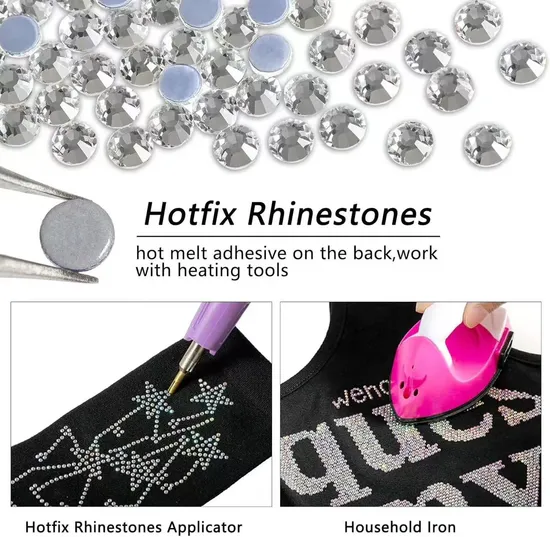 7 Heads, Hot Fix Transfer Hot Fix Rhinestone Applicator Tool Kit Pick up Pen for Rhinestone
