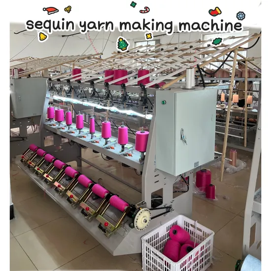 Fancy Yarn Sequin Knitting Machine 8 Needles Sequins Spangle Yarn Making Machine