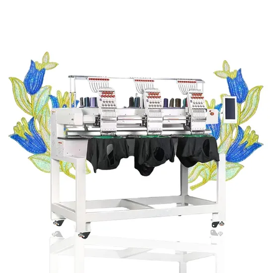 Computerized Embroidery Machine 3 Head High Speed Automatic Embroidery Machine for Hats T-Shirt Chenille Sequin Easy Cording