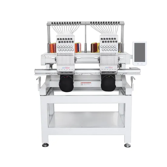 Qhm New Flat Embroidery Machine 12 Needles Two Heads Embroidery Machine
