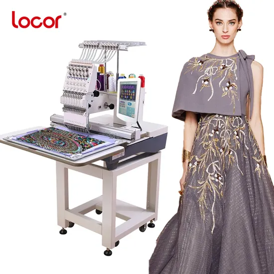 Single Head Computerized Embroidery Machine Computer for T Shirt Logo Label Embroidery Machine