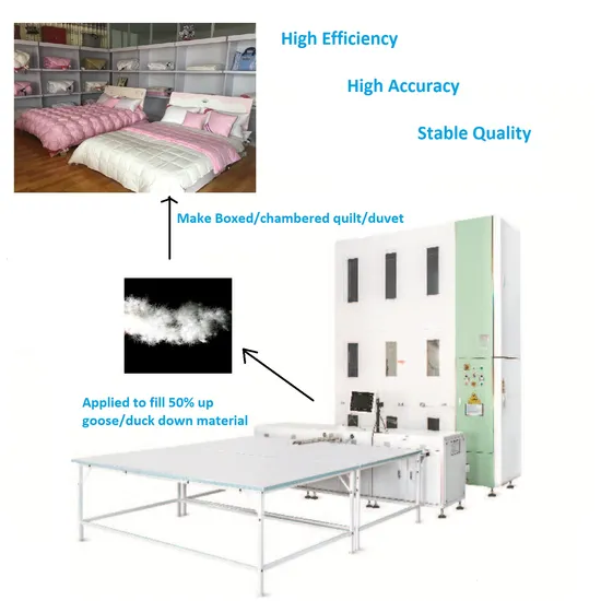 Df-1202 Automaticlly Weighing Quilt Down Feather Filling Machine China Factory Supplier