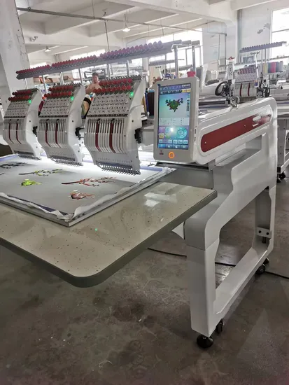 3 Heads 12 Needles 10" Touch Screen Computer Motor Portable Hat Computer Embroidery Machine