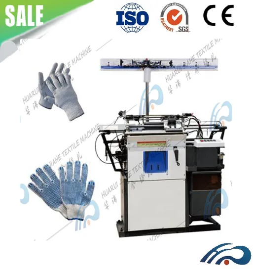 Auto Computerized Hand Working Glove Dotting Knitting Machine Dotted PVC Gloves Making Machinery for Sale White Color Anti-Cut Polypropylene Protection Glove