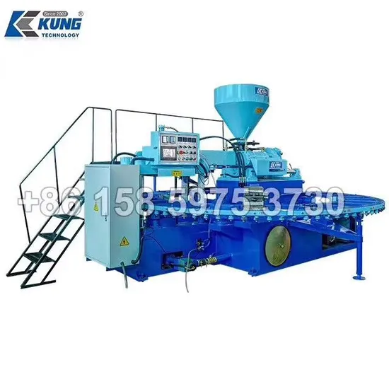 Double Color Shoes Outsole Slipper Slipper Outsole PVC Air Blowing Injection Machinery