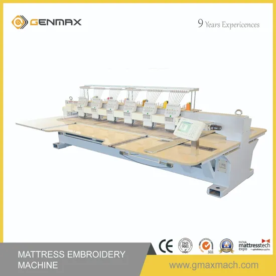 Mattress 6 Heads Embroidery Machine with 9 Needles