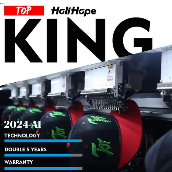Holiauma Multi Head Embroidery Machine 15 Needles 450*500mm Automatic Cap T-Shirt Flat 6 Head Embroidery Machine Computer in Hot Sale