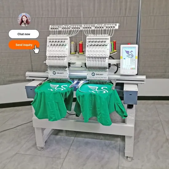 Galaxy Factory Two Head Double Head Cap T-Shirt Flat Embroidery Machine Multifunction