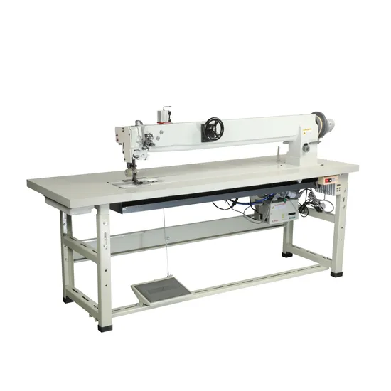6610L Extended Double Needle Thick Material Feeding Automatic Oil Supply Flat Sewing Machine