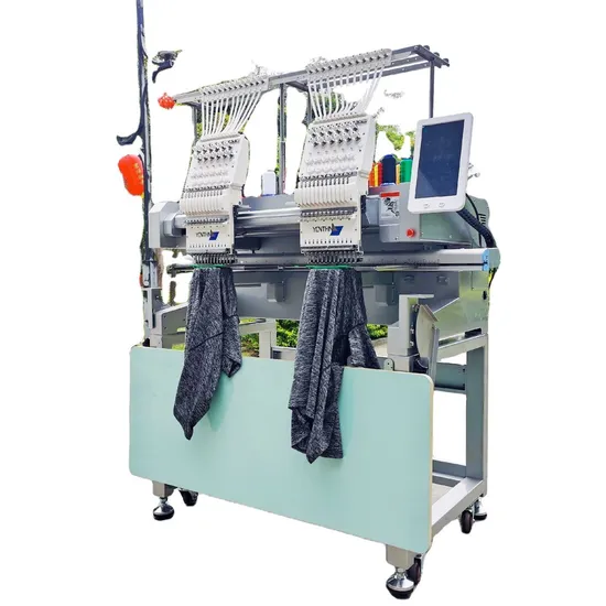 Yonthin High Speed Computer Double 2 Heads Cap Monogram Embroidery Machine Computerized 3D Logo