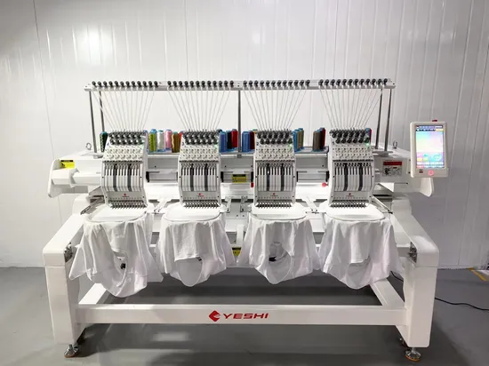 1200rpm High Speed 12 Colors Dahao 4head Computerized Embroidery Machine for Hat T-Shirt Flat