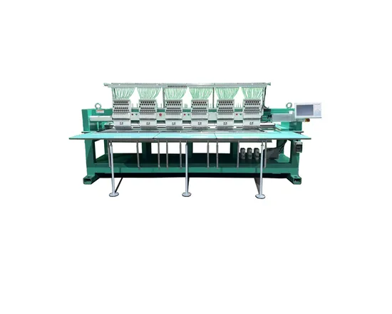 Industrial Use Computerized 12/15 Needles Cap/Tubular 6 Heads Embroidery Machine