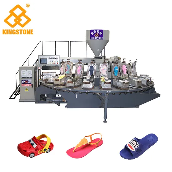 Automatic Rotary One Color Plastic Shoe Direct Air Blowing Moulding Machine