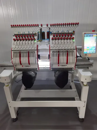 12/15needles High Speed Hat Embroidery Machine 2 Head Embroidery Machine
