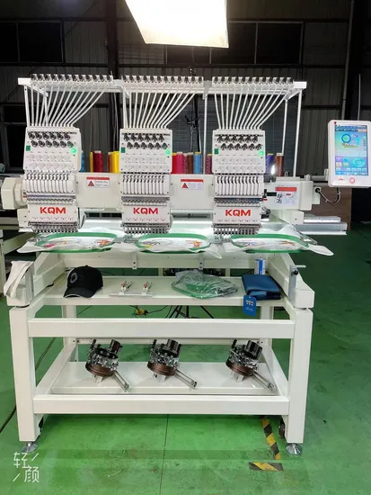 Kqm Factory Newest 3 Head Embroidery Machines Cheapest Computer Embroidery Machine Price Small Embroidery Machine