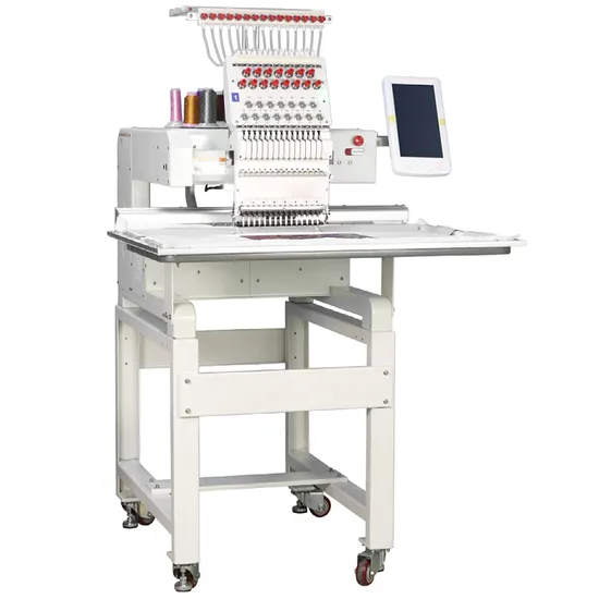 Automatic Single Head 12/15 Needles Flat Hat T-Shirt Logo Name Portable 22 Head Computerized Embroidery Machine for Clothes