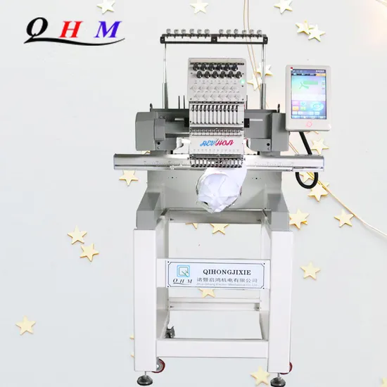 Top Quality T-Shirt and Cap Single Head 12/15 Needles Computerized Embroidery Machine with Good Price