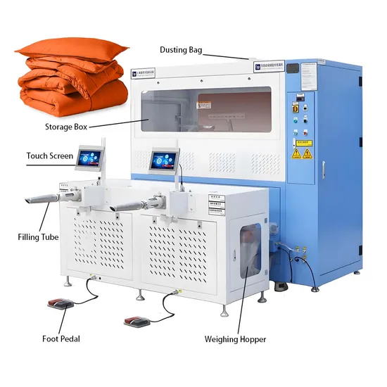 FUDA High-Accuracy Double Pipes Goose Down Blanket Filling Machine