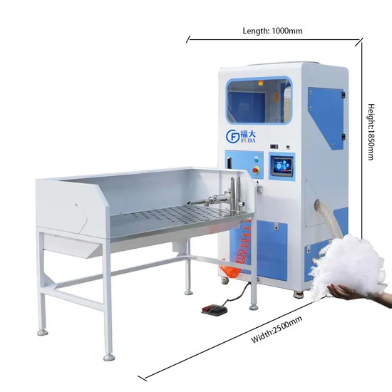 FUDA Small Volume 2 Weighing Scales Automatic Single Station Ball Polyester Fiber Vest Padding Machine