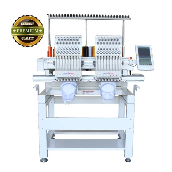 Qhm New Two Head Multi Needle Computerized Embroidery Machine for Sale