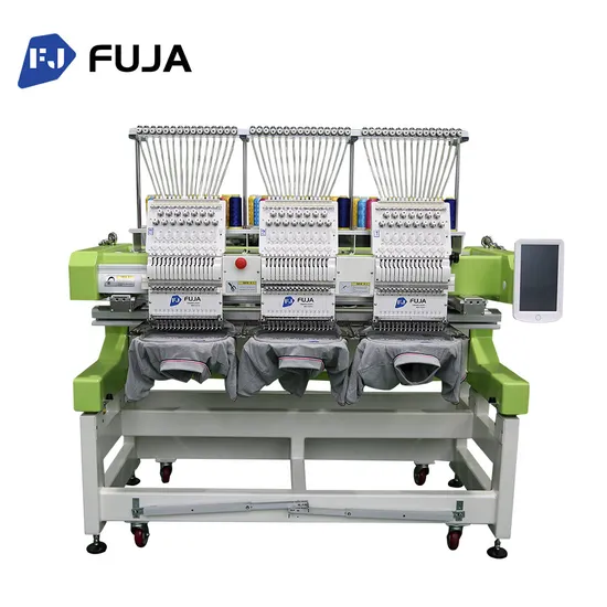 Fuja Hot Seller 3 Head Computerized Shirt Logo Embroidery Machine