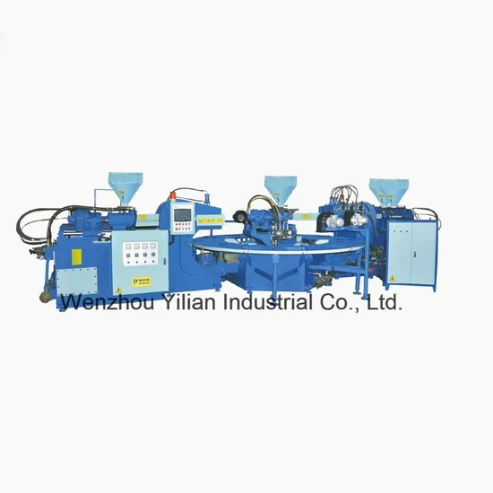Full Automatic Two Injection Head Three Color Sole Injection Moulding Machine
