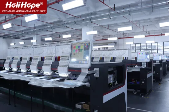 Holiauma/Holihope 10 Years Motor Warranty Multi Head Embroidery Machine 15 Needles 450*500mm 6/8 Head Industrial Embroidery Machine Computerized