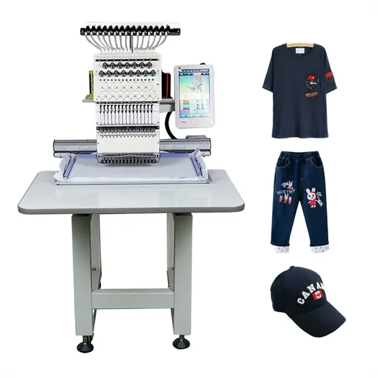 New Single Head Computer 1000rpm 12 15 20 Multi Needles Industrial Computerized Hat Logo T Shirt Cap Embroidery Machine for Sale