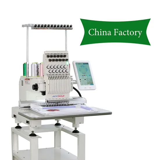 Qhm New Single Head 12 Needles Computerized Flat Embroidery Machine