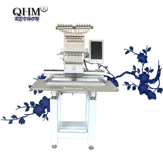 Single Head Industrial Computerized Automation Embroidery Machine Embroider Hat/Flat/T-Shirt Touch Screen Embroidery Machine