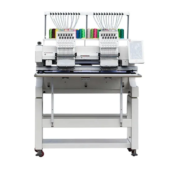 Support Pattern Tracking 12 Needles 2 Head High Speed Hat T-Shirt Computerized Automatic Embroidery Machine