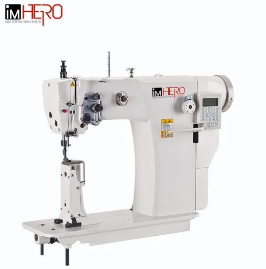 Computerized Post Bed Sewing Machine Direct Drive Lock Stitching Cap Making