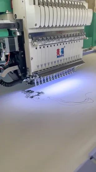 Computerized Hat Embroidery 4 Heads 12 Needles Machine-Gantry Structure