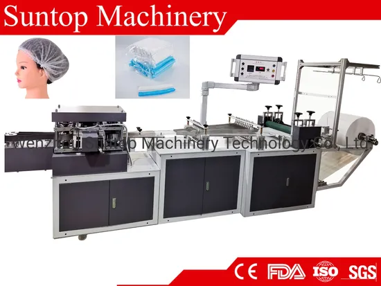 Fully Automatic Disposable Plastic and Non-Woven Shower Cap Macking Machine/Surgical Cap Making Machine with CE