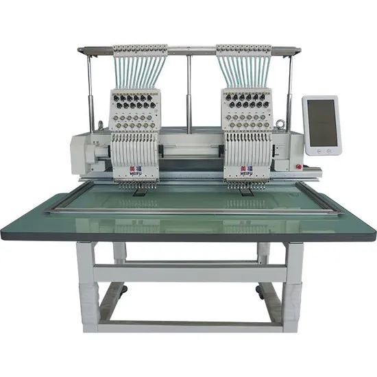 Computerized Hat Embroidery 2 Heads 12 Needles Machine-Gantry Structure