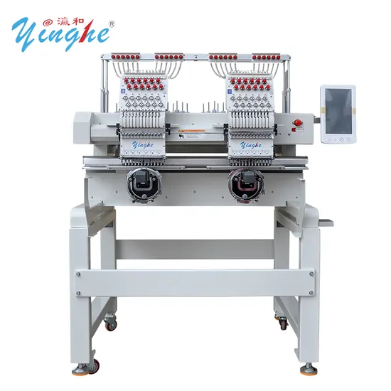 Yinghe 2 Heads 12 Needles Multi- Function Computerized Embroidery Machine for Clothing Industry