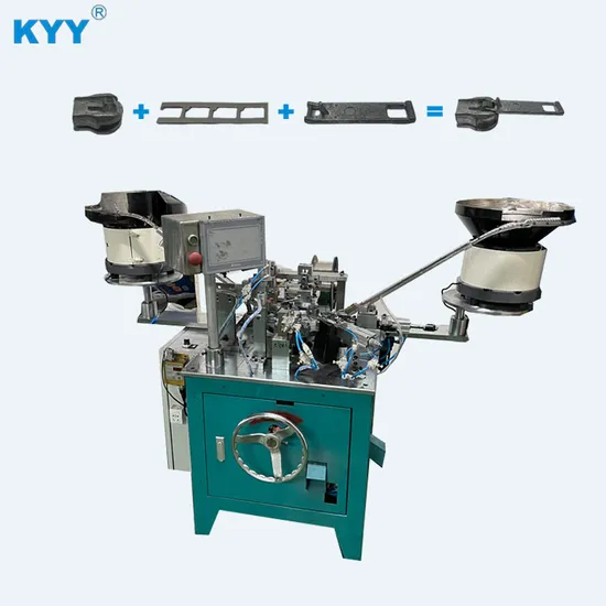Kyy Automatic Spring Sheet Pin Lock Slider Assembly Machine Zipper Slider Machinery, Zipper Making Machine